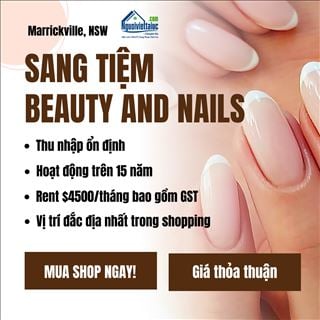 Sang lại tiệm nail mới tân trang, ít cạnh tranh vùng Marrickville