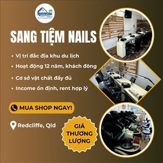 Sang tiệm nails gần biển, vị trí đẹp, đông khách tại Redcliffe, QLD