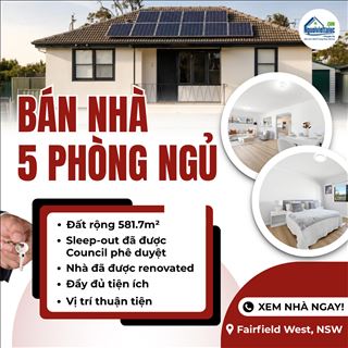 Bán nhà 5 phòng ngủ tại Fairfield West - Có sẵn sleep-out được Council phê duyệt